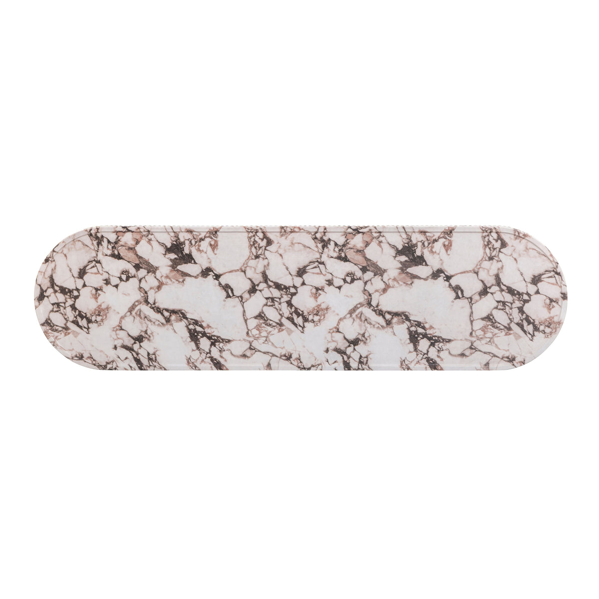 Darcy 59" Concrete Indoor/Outdoor Console Table by TOV Furniture — top view of the veined faux-marble surface.