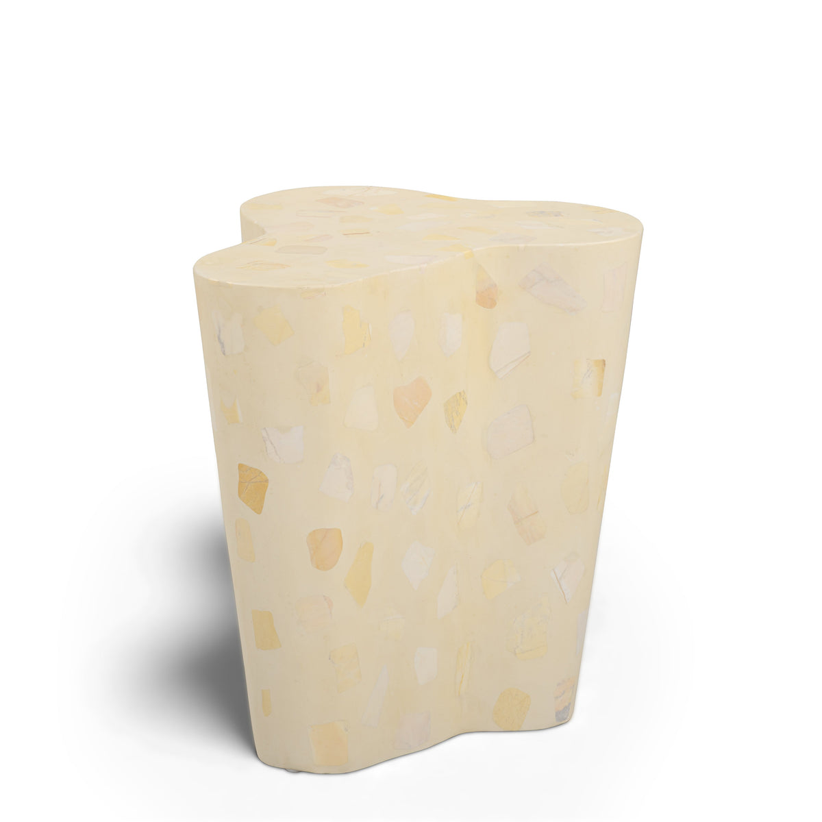 Slab Faux Terrazzo Side Table