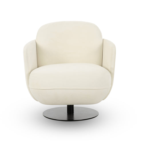 Solange Performance Velvet Swivel Accent Chair