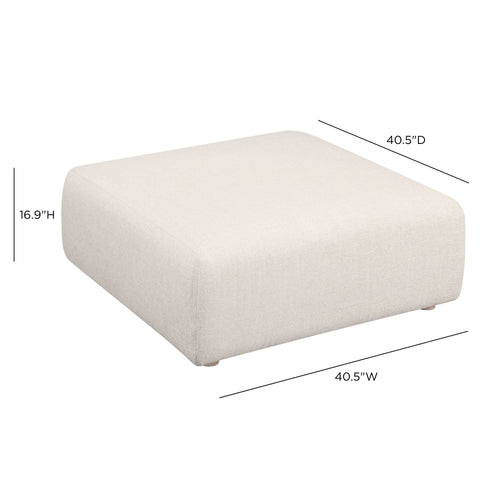 Hangover Contract-Grade Textured Fabric Ottoman