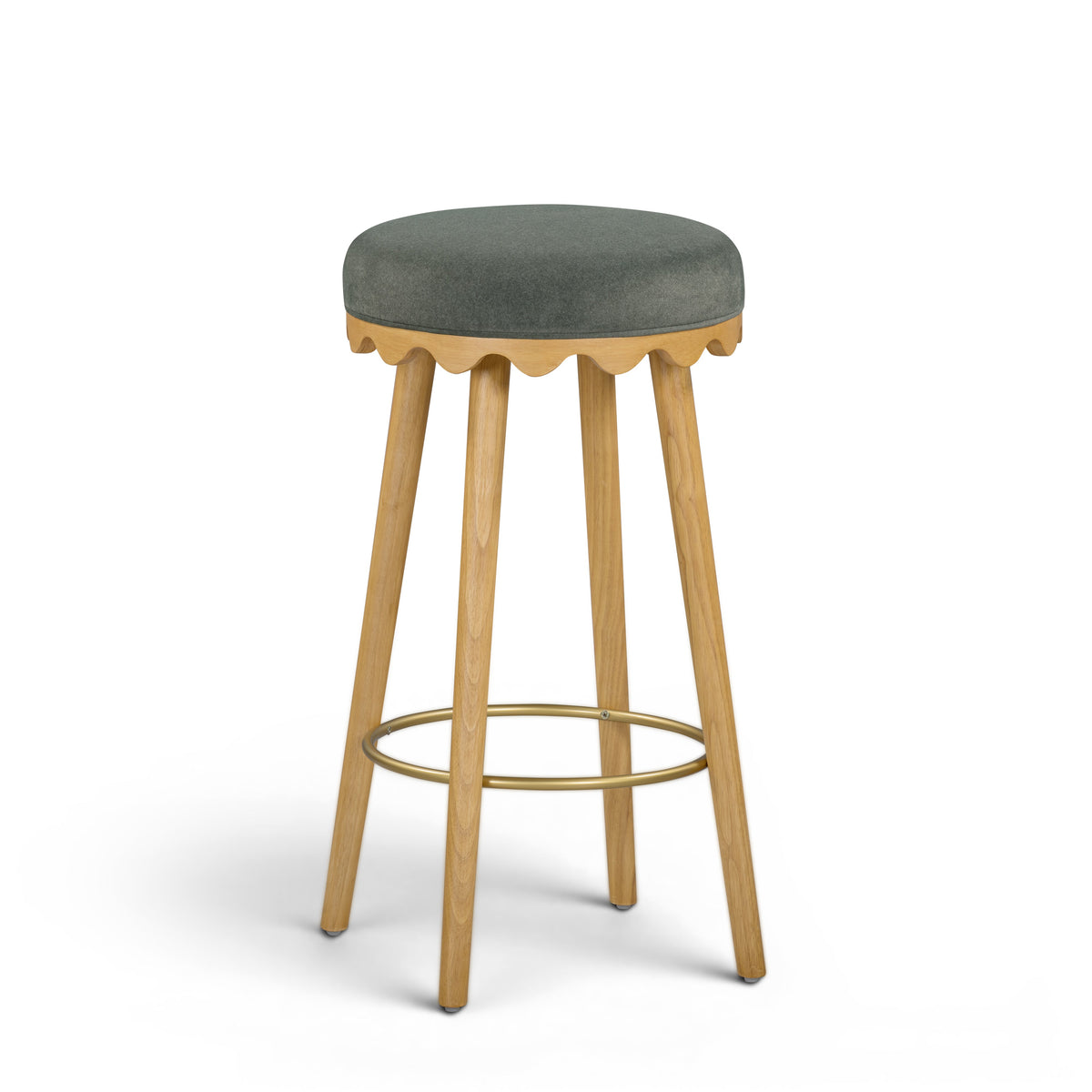 Oodle Performance Vegan Mohair Bar and Counter Stool