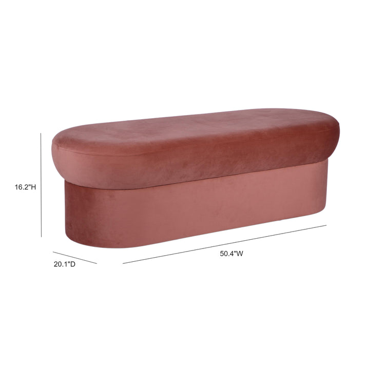 Andrea Performance Velvet Storage Bench
