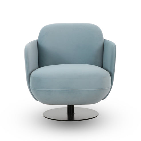 Solange Performance Velvet Swivel Accent Chair