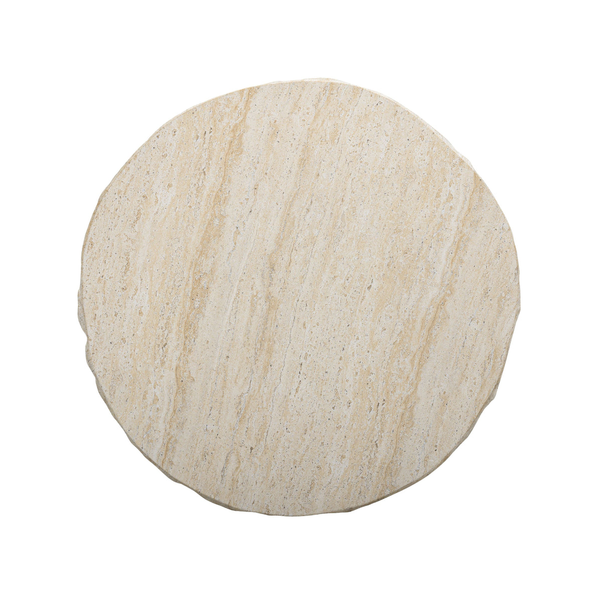 Roxanne Faux Travertine Indoor/Outdoor Concrete Side Table