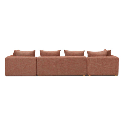 Hangover 145" Contract-Grade Textured Fabric Long Sofa