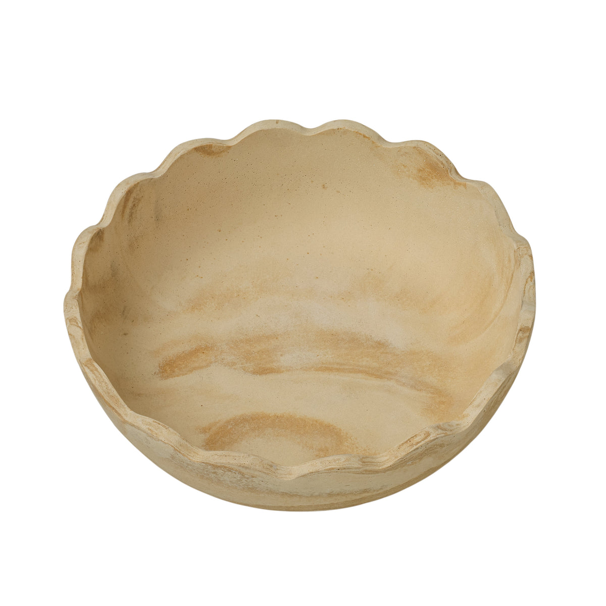 Holly Scalloped Resin Salad Bowl