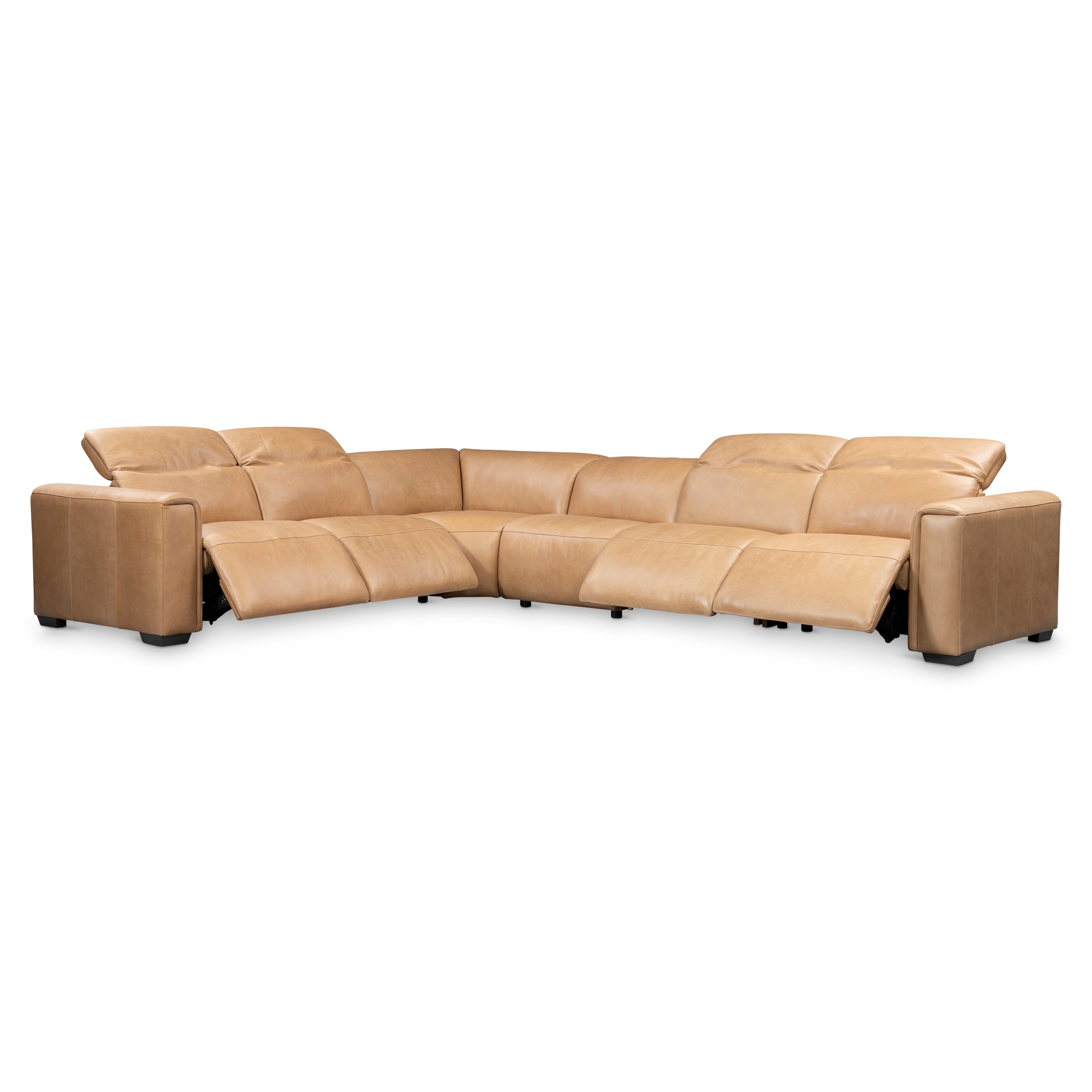 Billings Leather Power Motion Sectional by Bernhardt