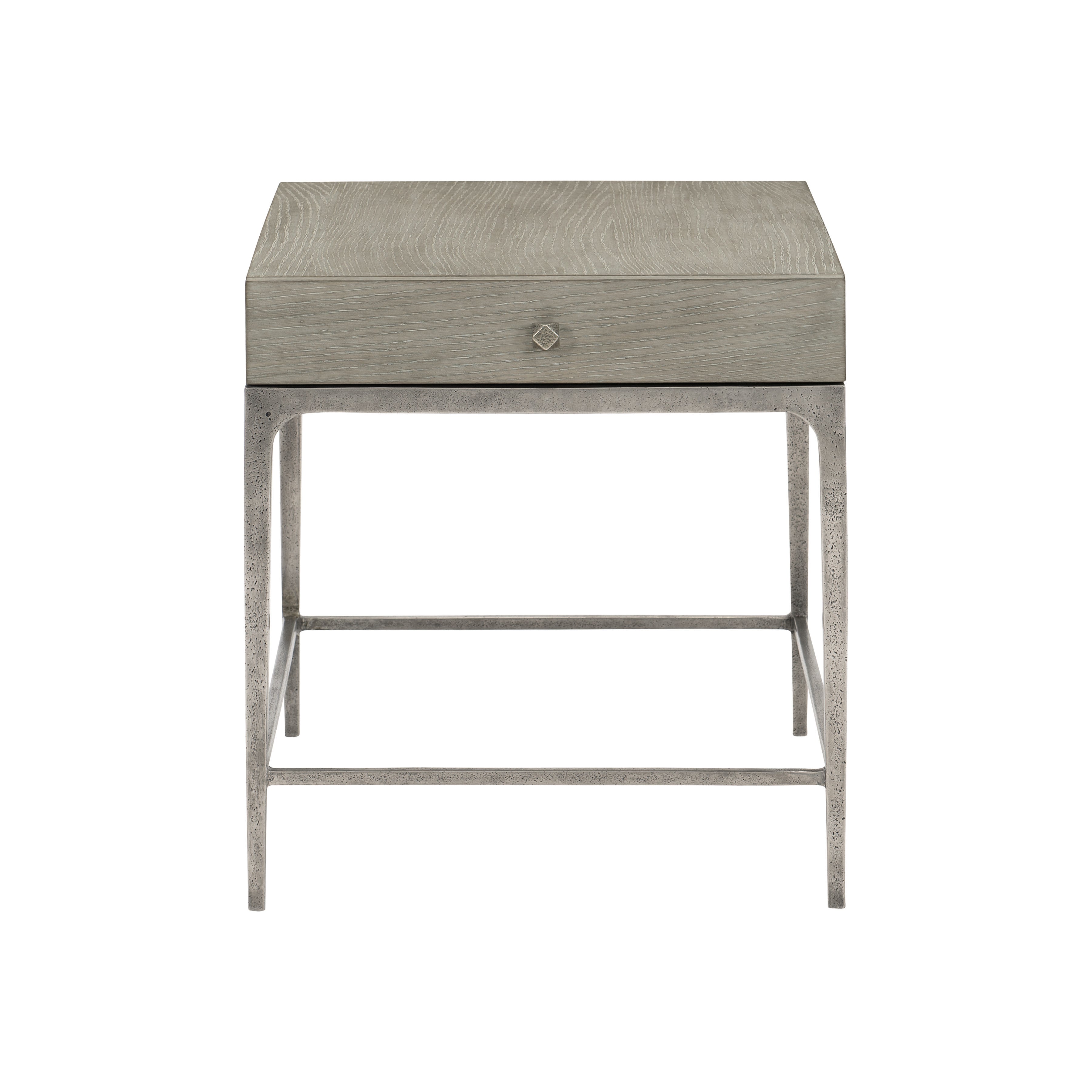 Cerused Greige Linea End Table by Bernhardt