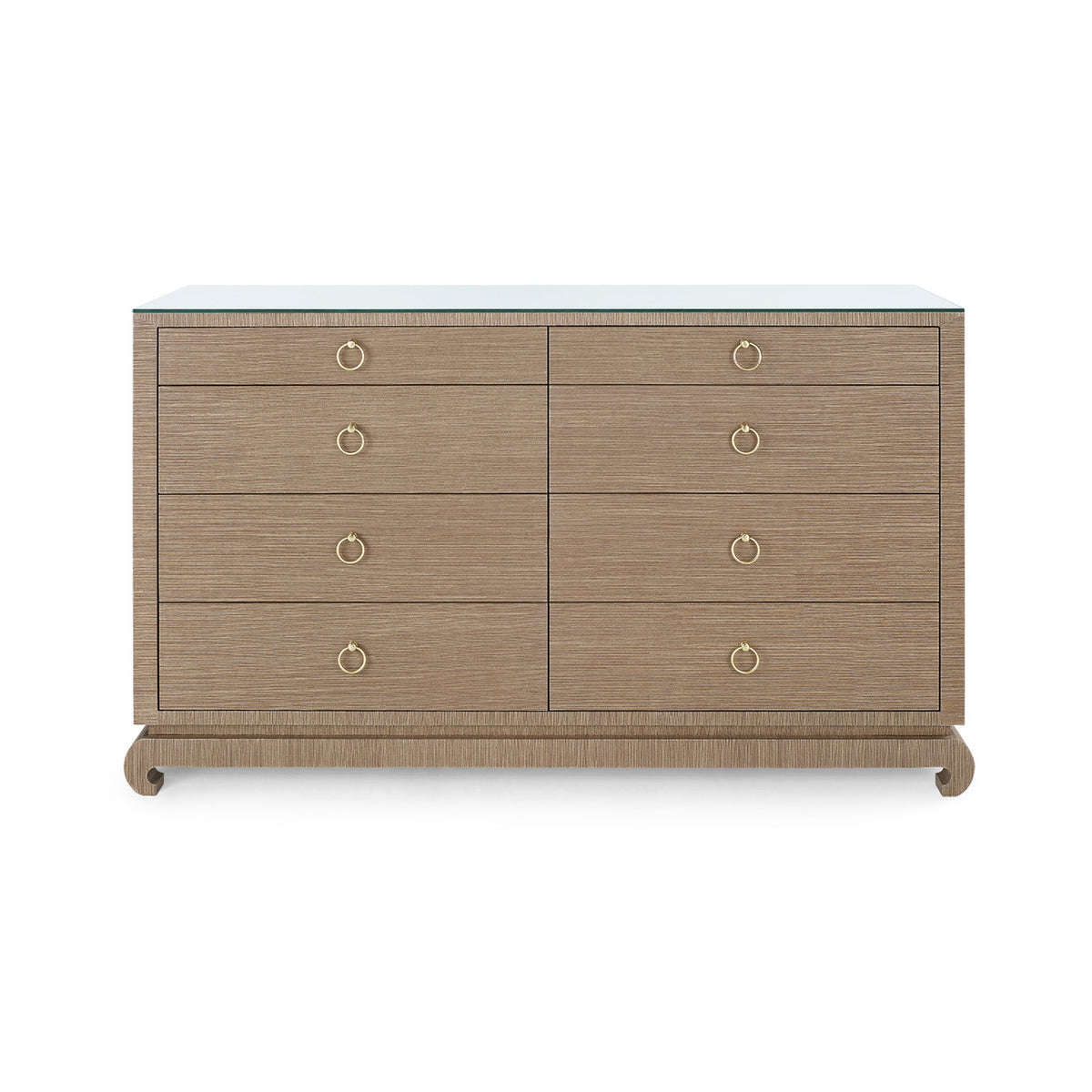 Ming Extra Large 8-Drawer with Glass Top