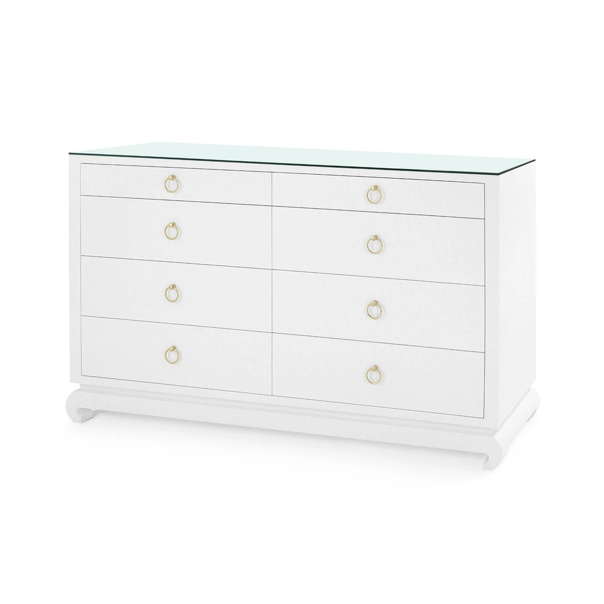 Ming Extra Large 8-Drawer with Glass Top