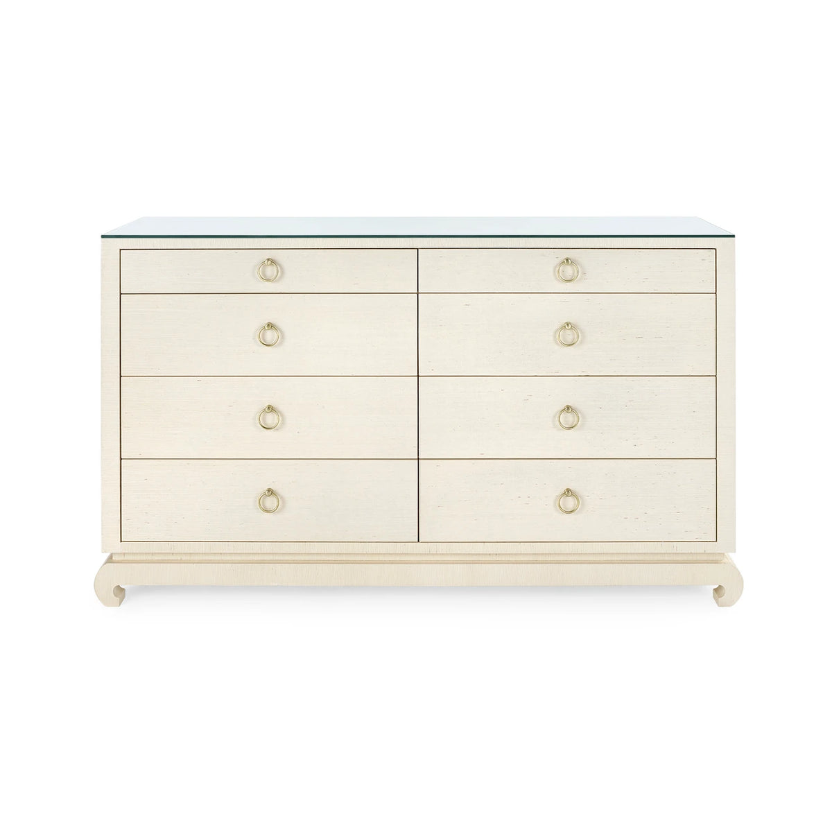 Ming Extra Large 8-Drawer with Glass Top