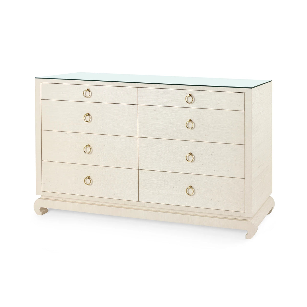 Ming Extra Large 8-Drawer with Glass Top