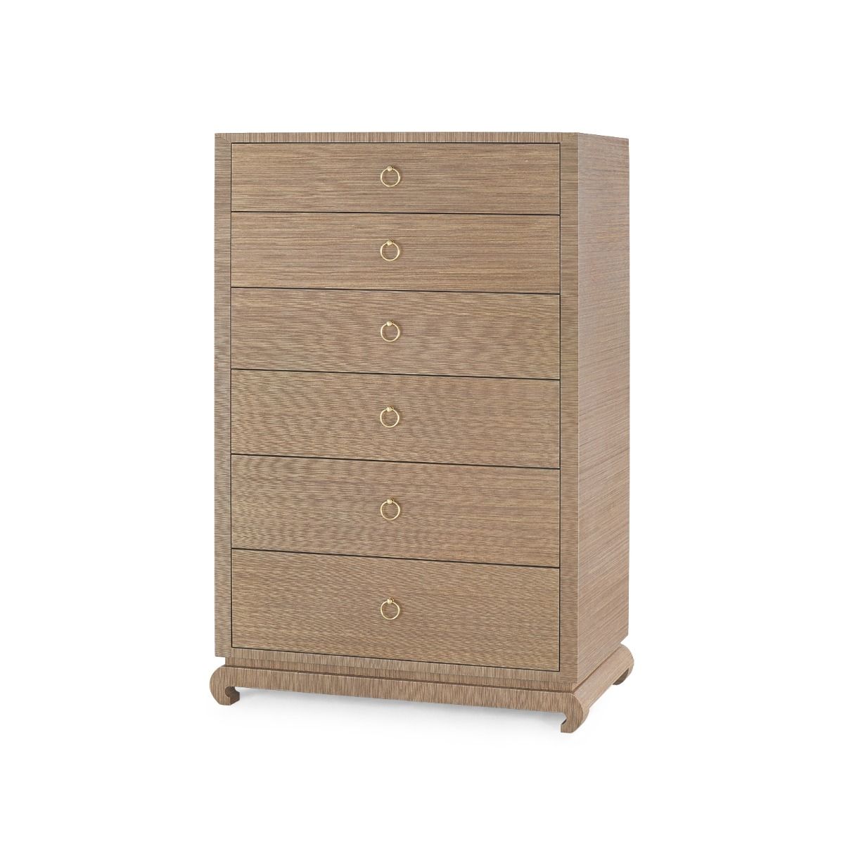 Ming Tall 6-Drawer - Flax Brown Ming Tall 6-Drawer - Flax Brown