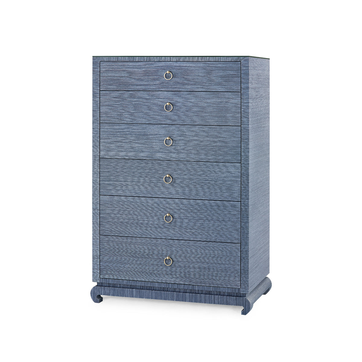 Ming Tall 6-Drawer with Glass Top