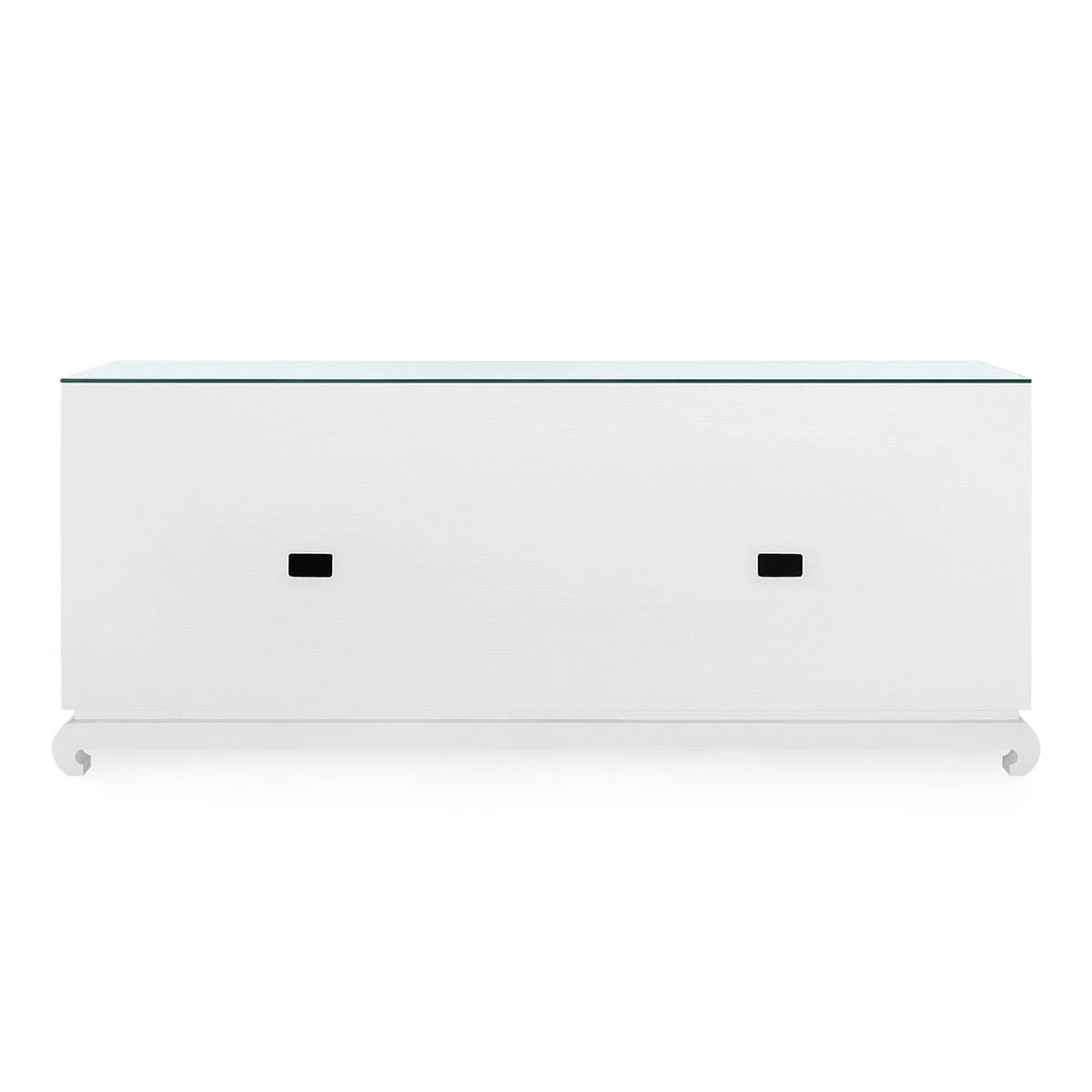 Meredith Extra Large 4-Door Cabinet with Glass Top