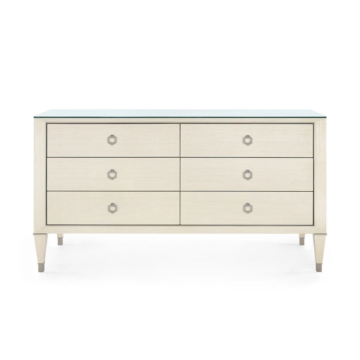 Morris Extra Large 6-Drawer with Glass Top