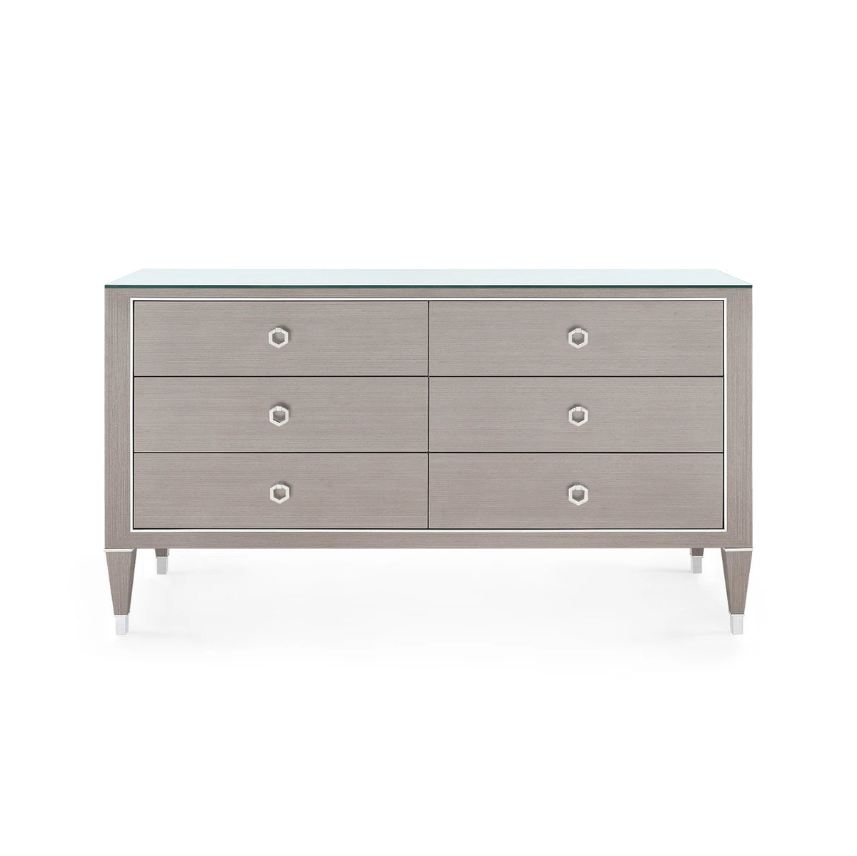 Morris Extra Large 6-Drawer with Glass Top