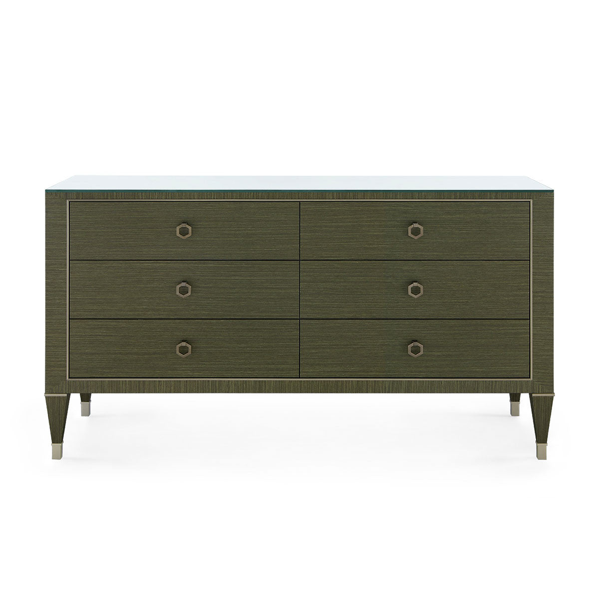 Morris Extra Large 6-Drawer with Glass Top