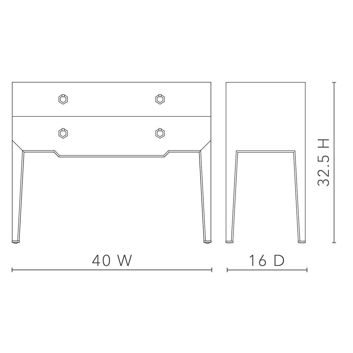 Madeline Console with Glass Top
