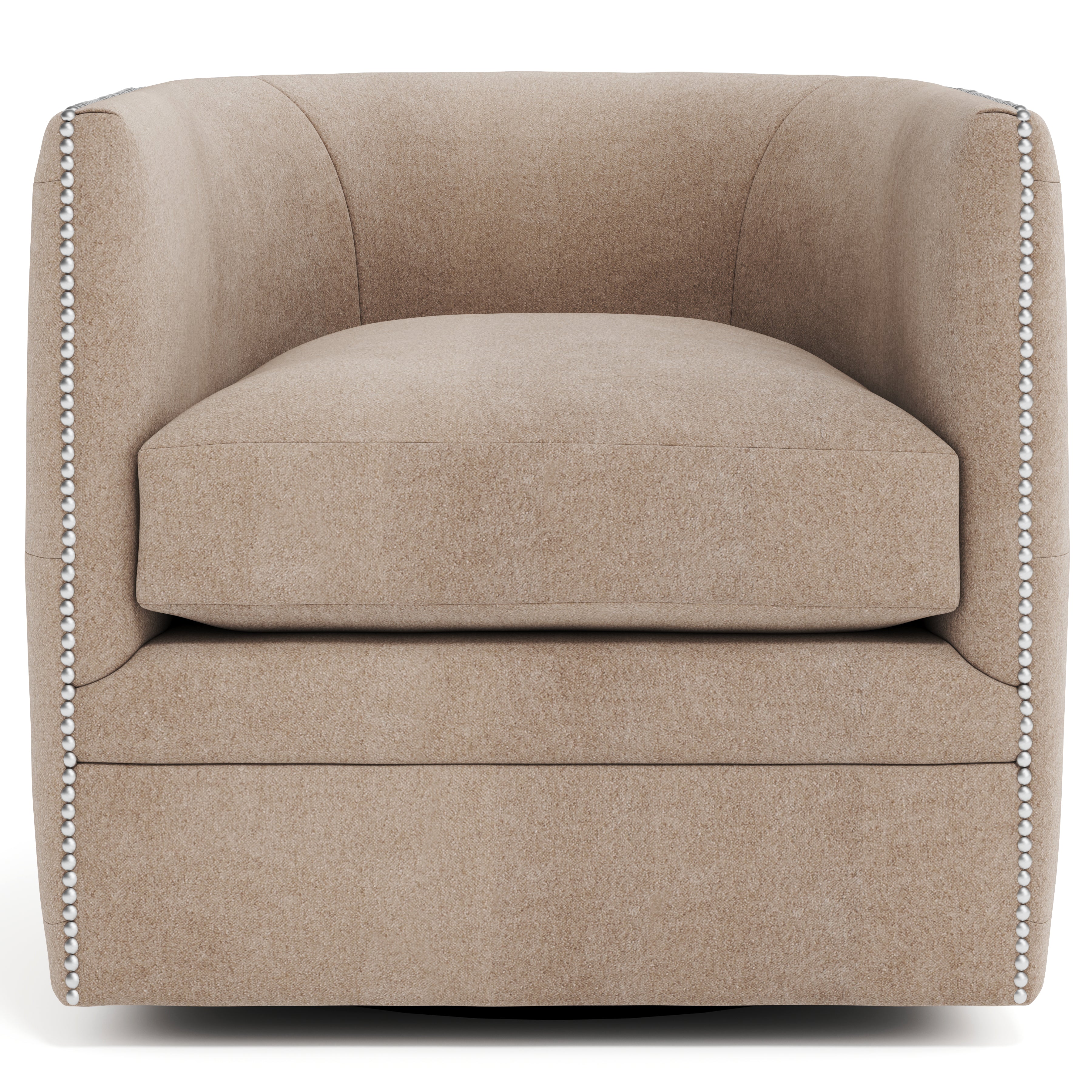 Palazzo Beige Fabric Swivel Chair by Bernhardt