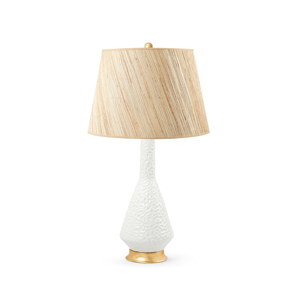 Oporto Medium Lamp with Shade 16-inch Papyrus with Gold
