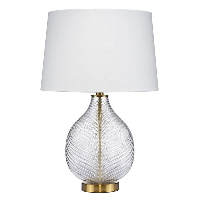 Maple Table Lamp - Clear Glass