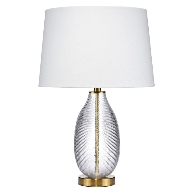 Maple Table Lamp - Clear Glass