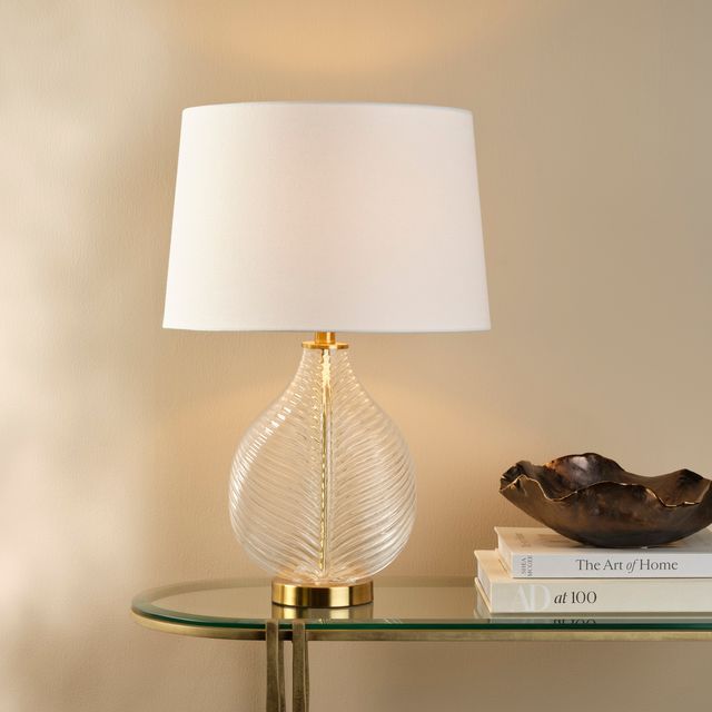 Maple Table Lamp - Clear Glass