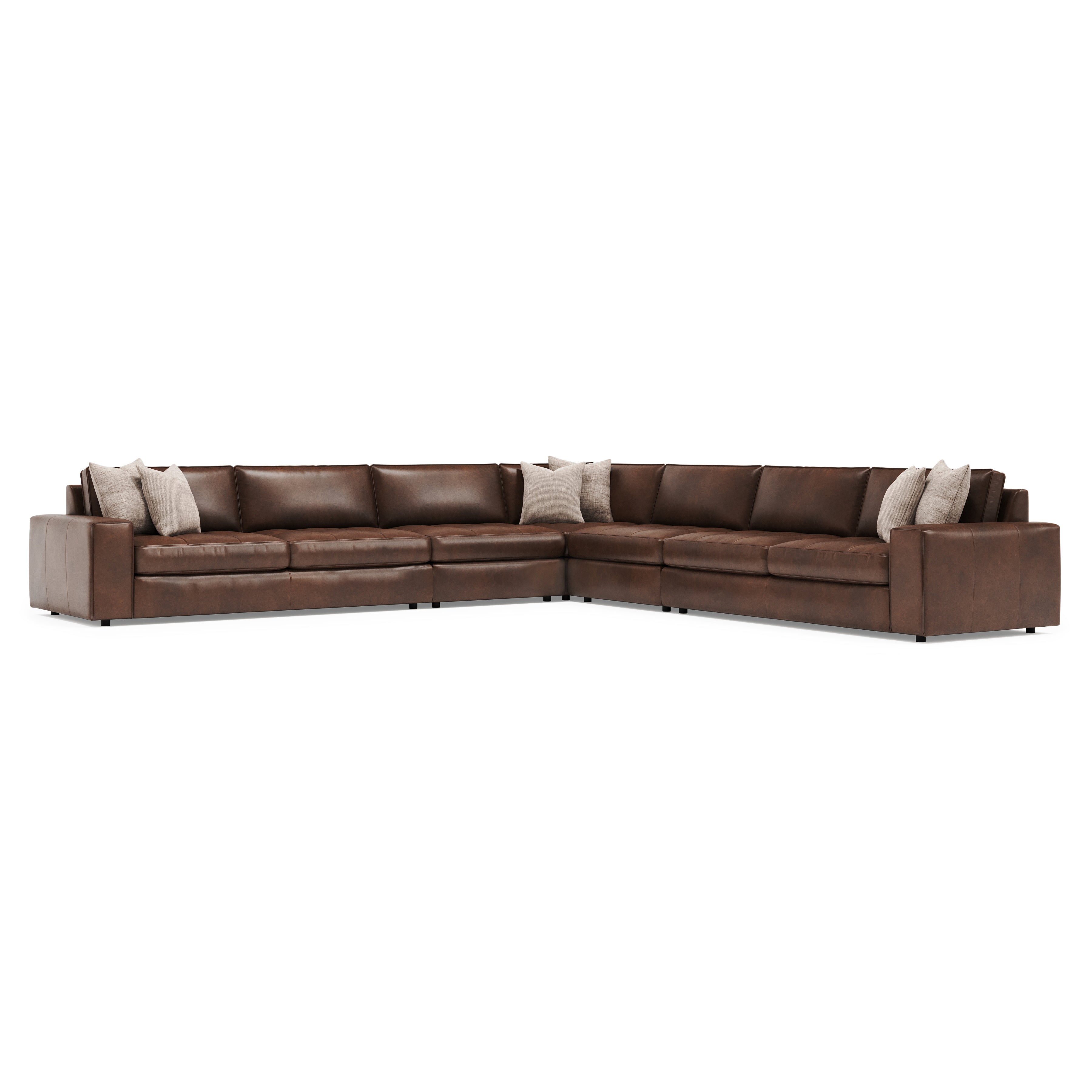 Nest 5-Piece Leather Sectional by Bernhardt