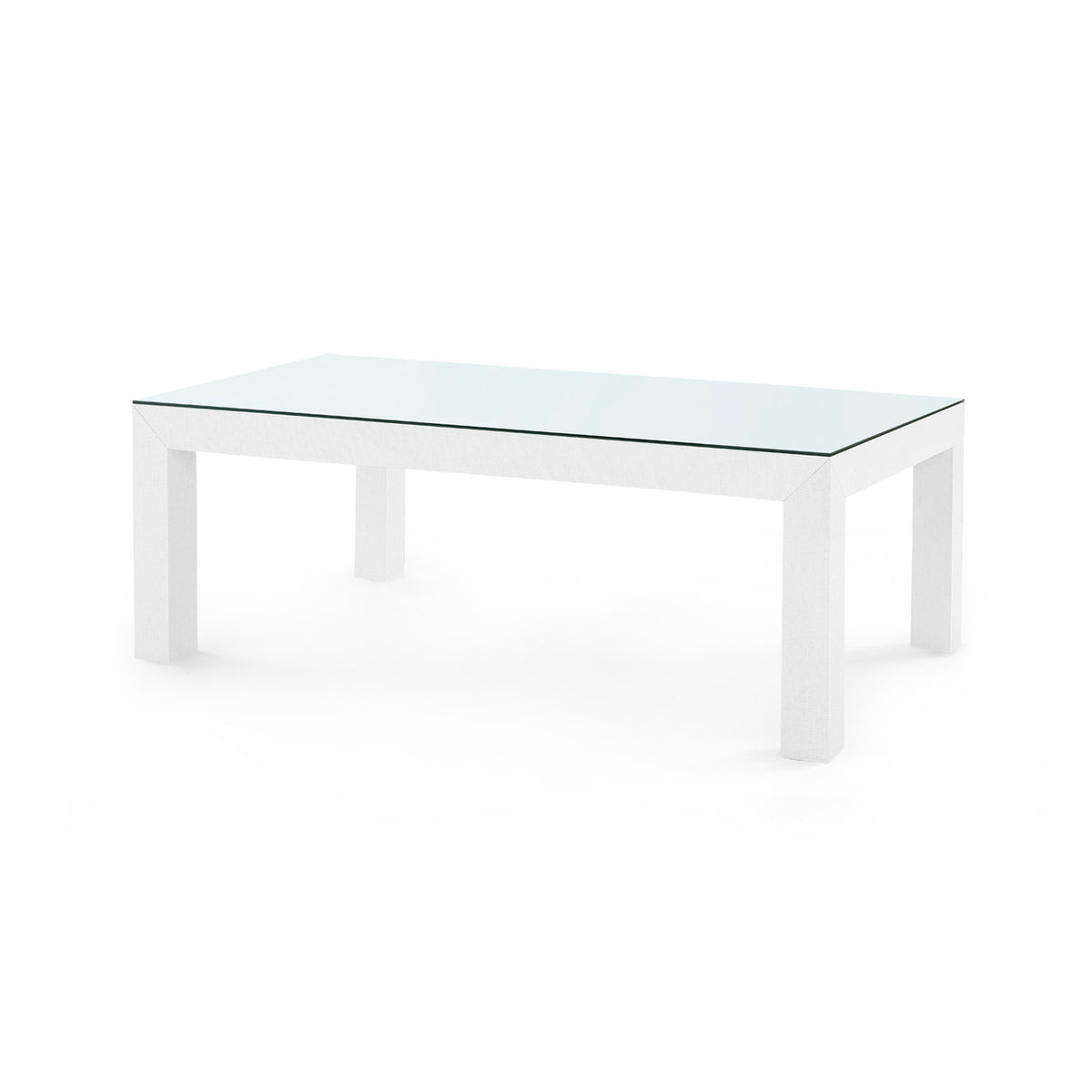 Parsons Coffee Table with Glass Top