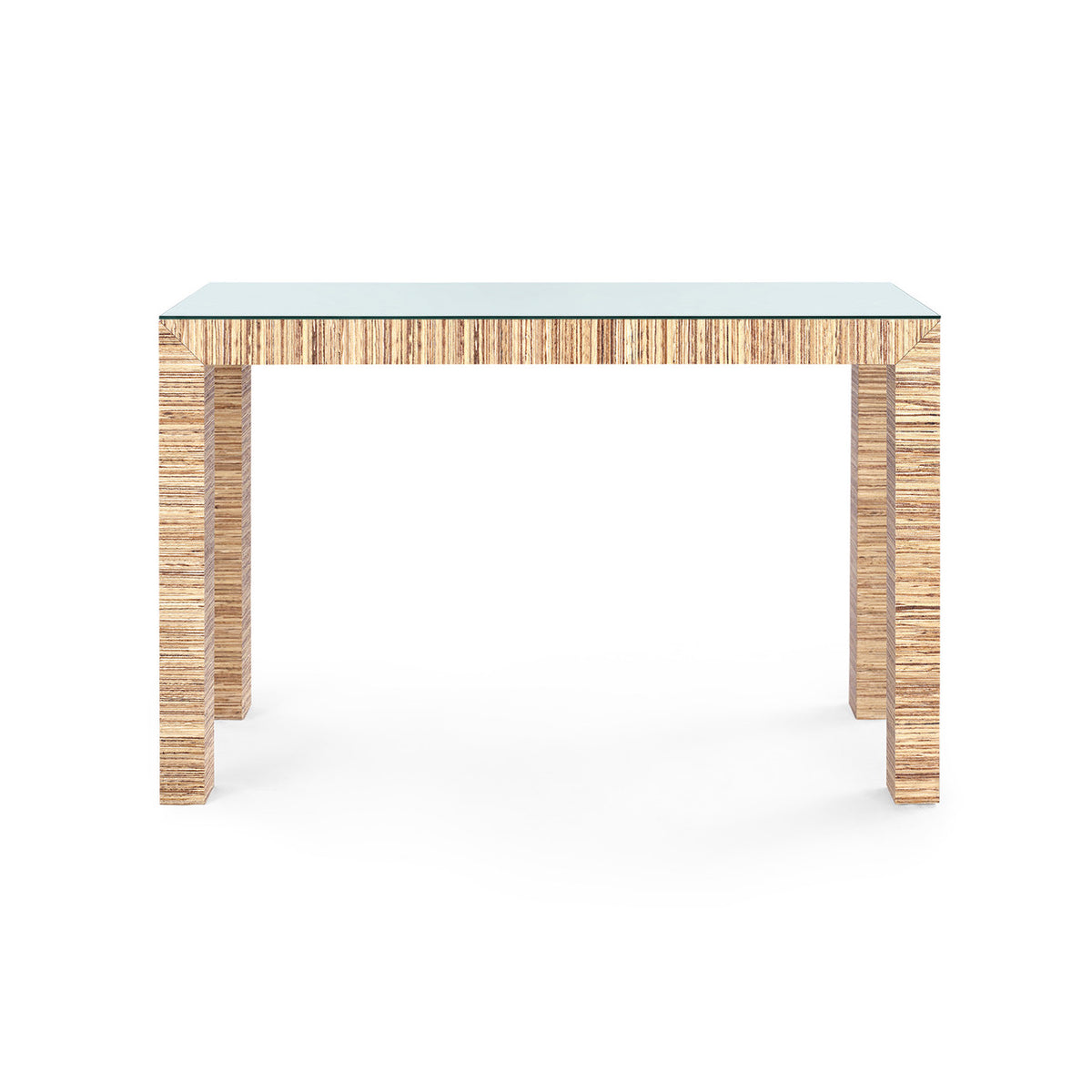 Parsons Console Table with Glass Top