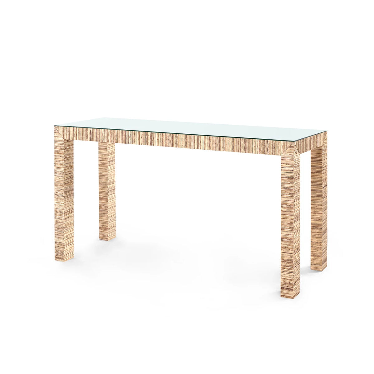 Parsons Large Console with Glass Top