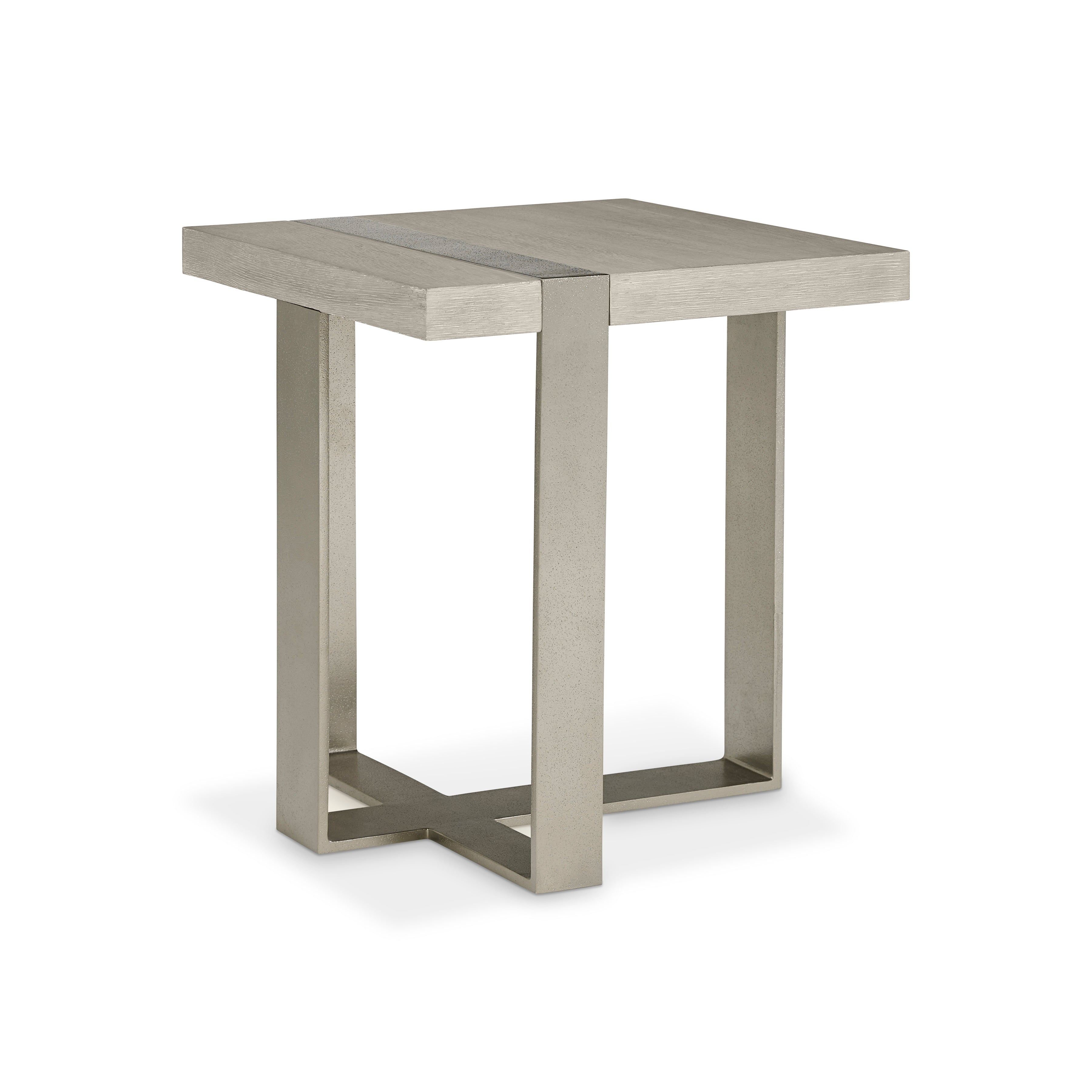Tempo Metal Base Side Table by Bernhardt