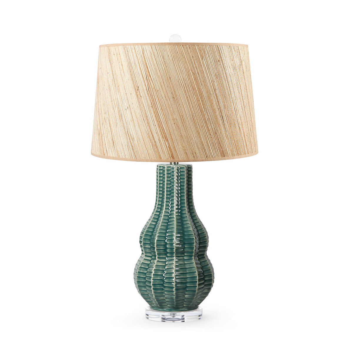 Quinn Lamp with Shade 17-inch Papyrus with Nickel
