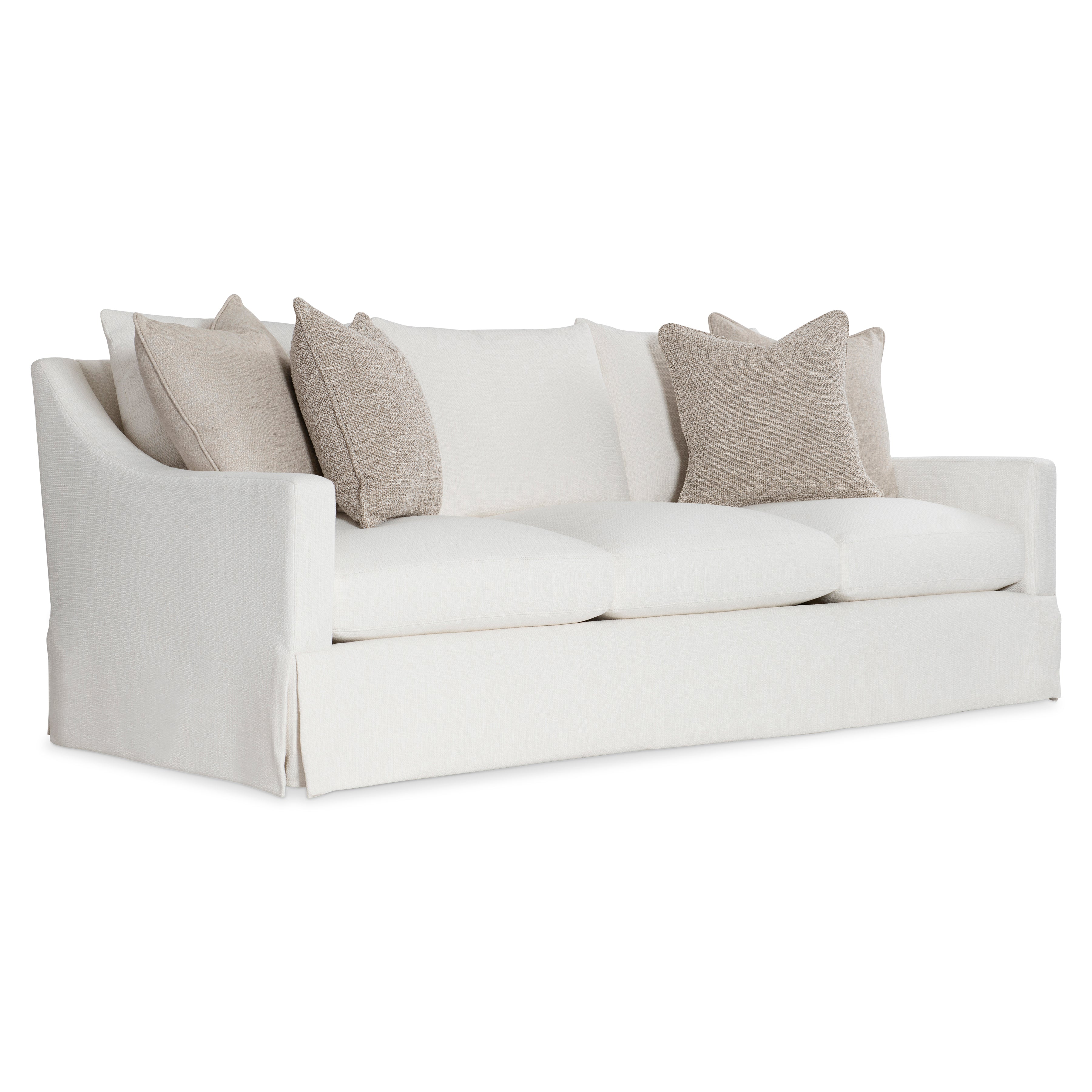 Grace White Fabric Sofa by Bernhardt