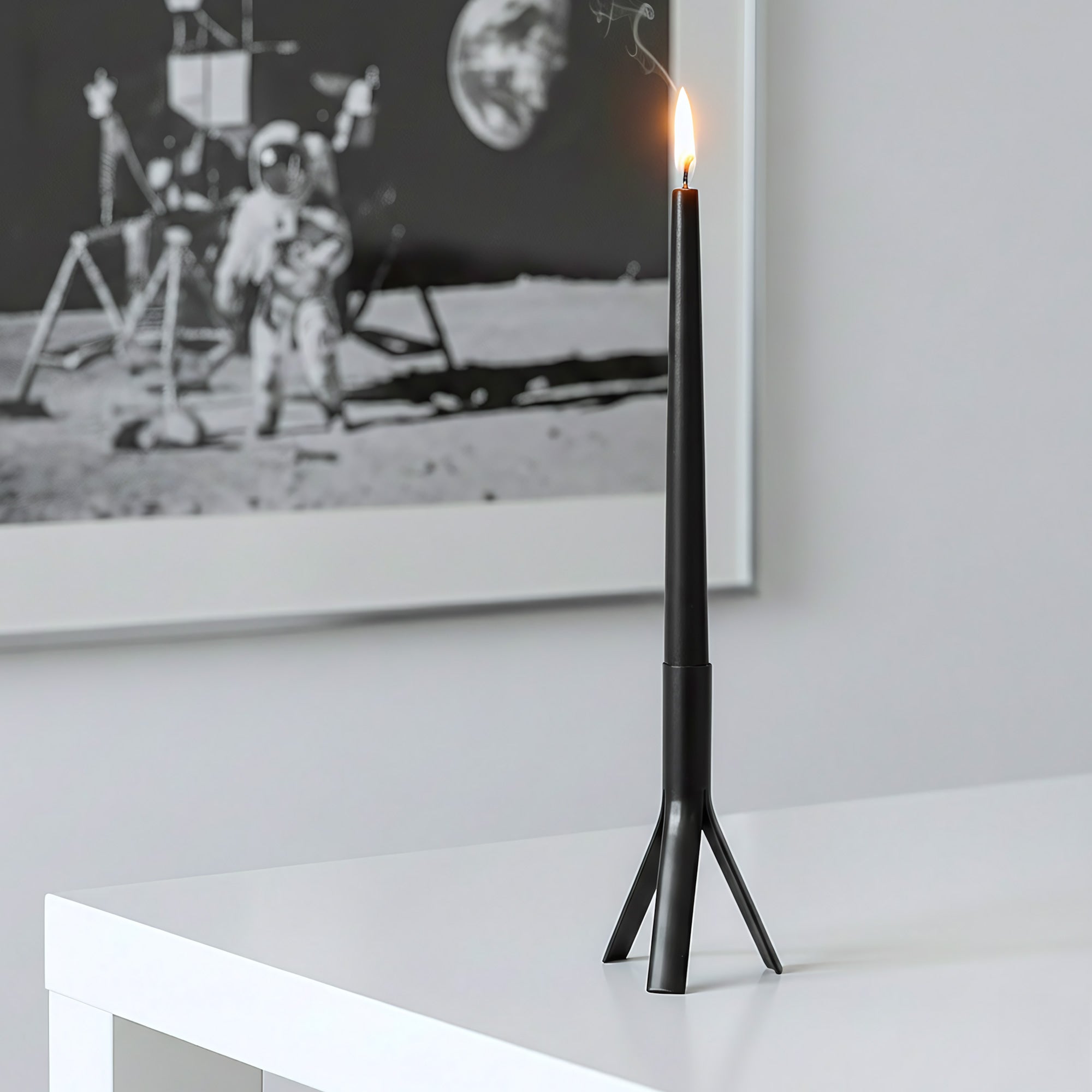 Rocket Candle Holder - Black