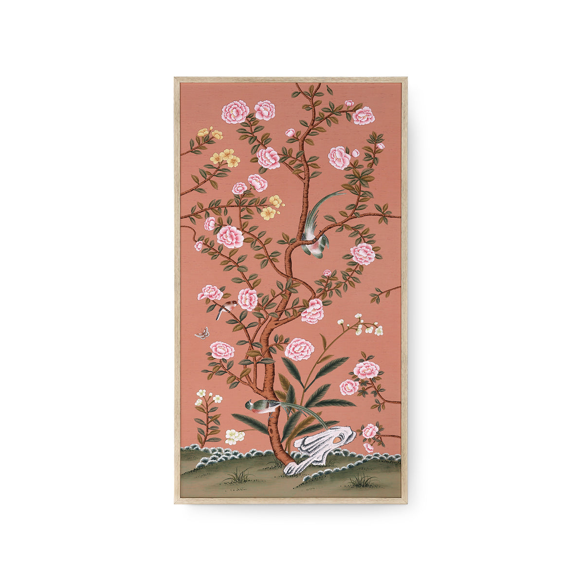 Russet Terrace Framed Silk Panel Pair
