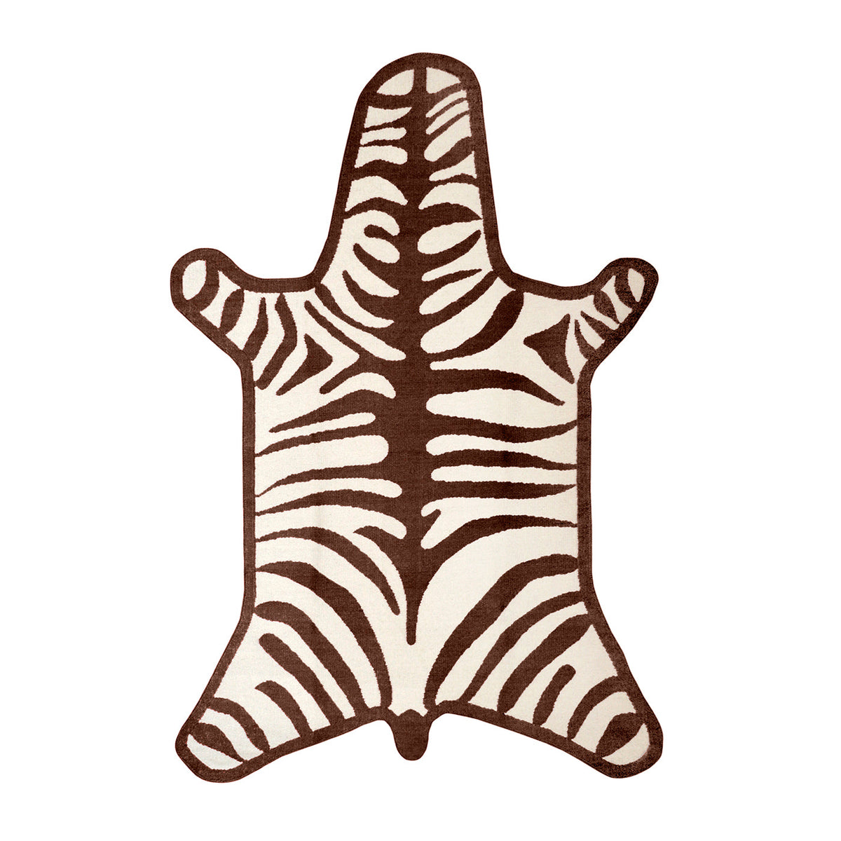 Zebra Flatweave 4' X 6' Rug