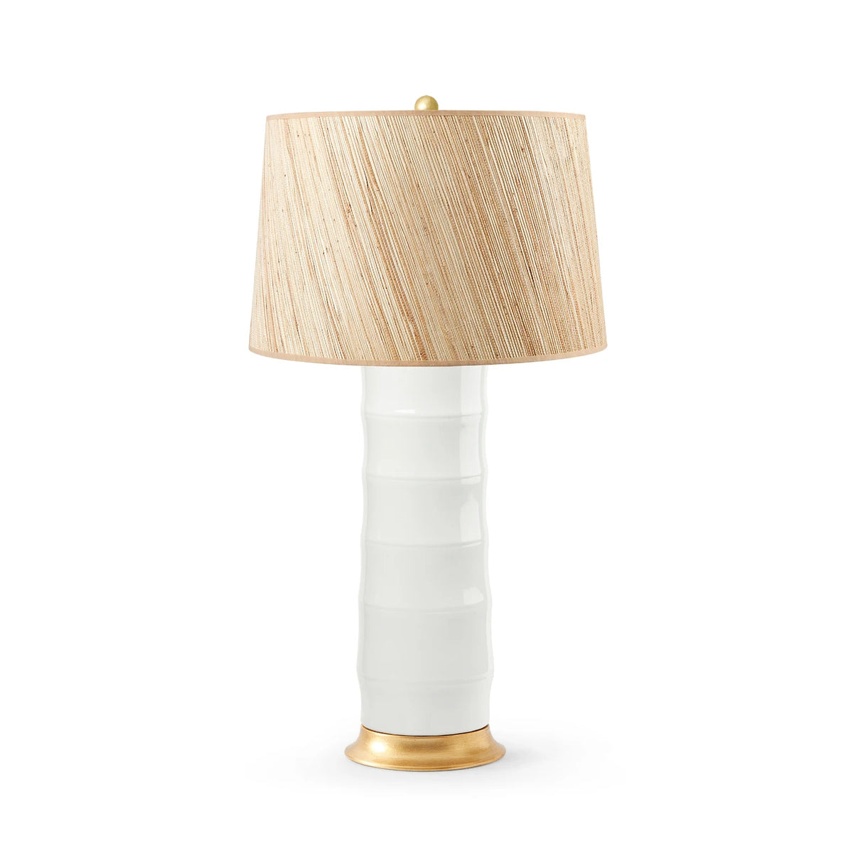 Saigon Lamp with Shade 17-inch Papyrus with Gold