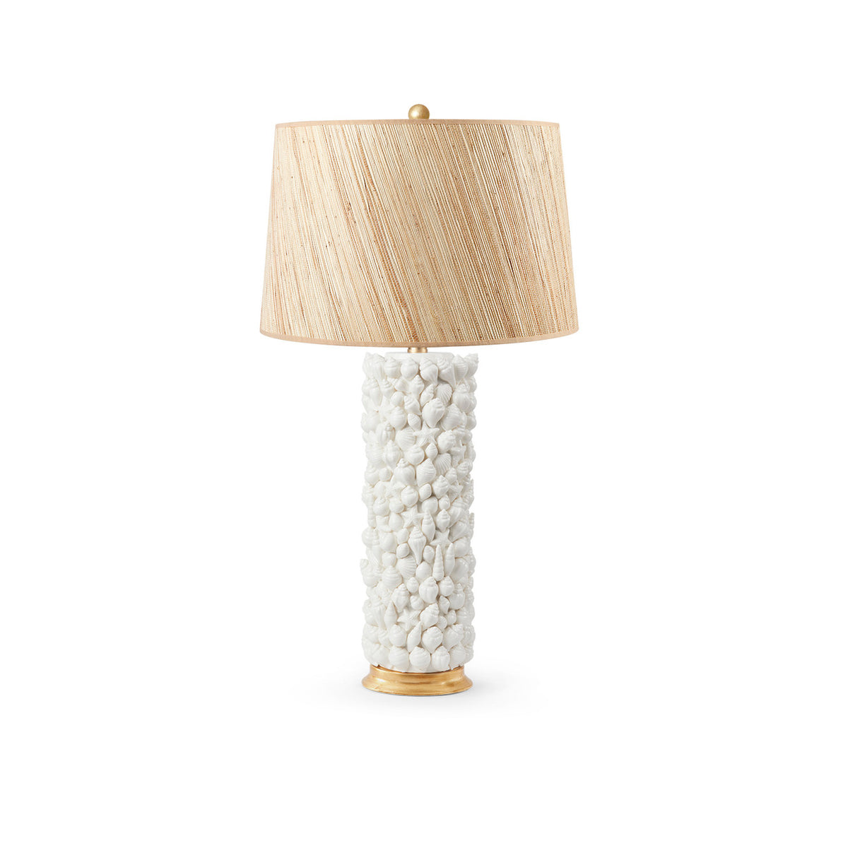 Sanibel Lamp with Shade 17-inch Papyrus with Gold