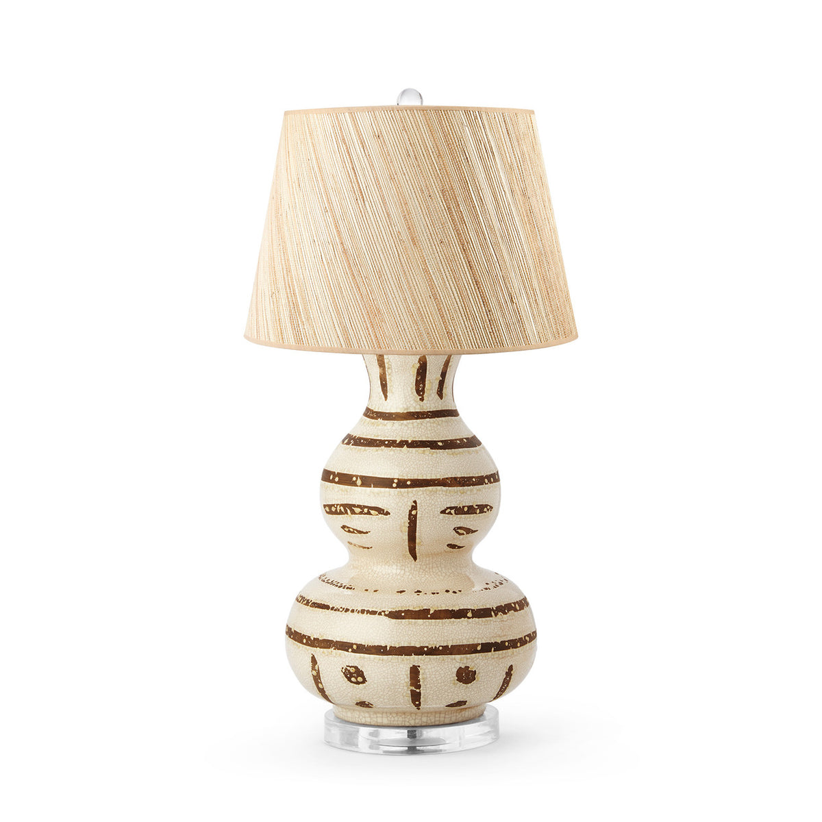 Shino Lamp with Shade 16-inch Papyrus with Nickel