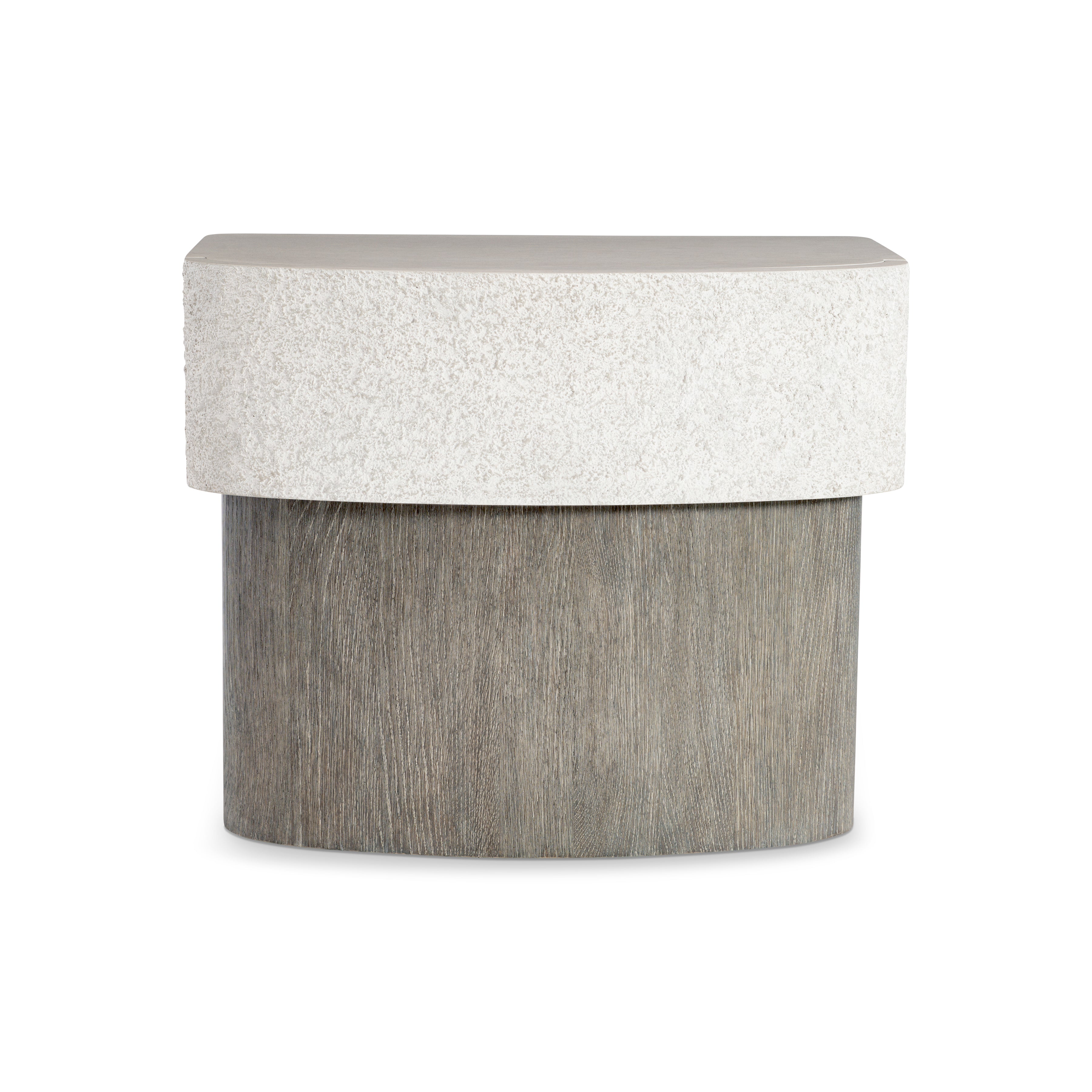 Monolith Faux Stone Nightstand by Bernhardt