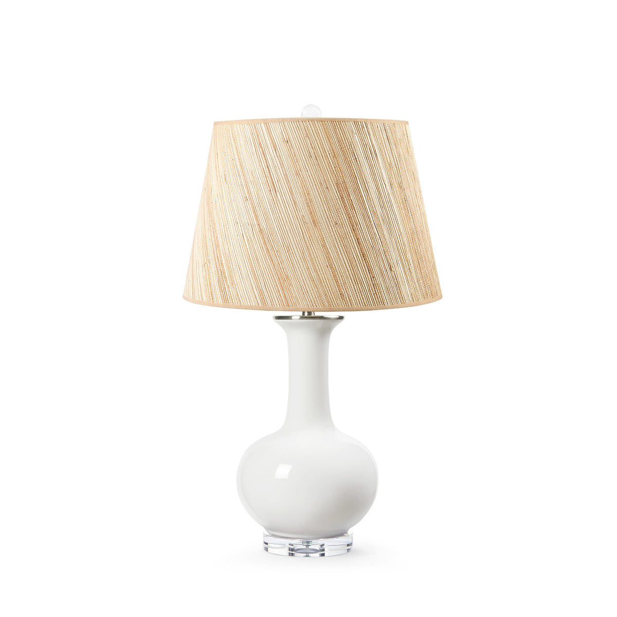 Somerset Lamp with Shade 16-inch Papyrus with Nickel
