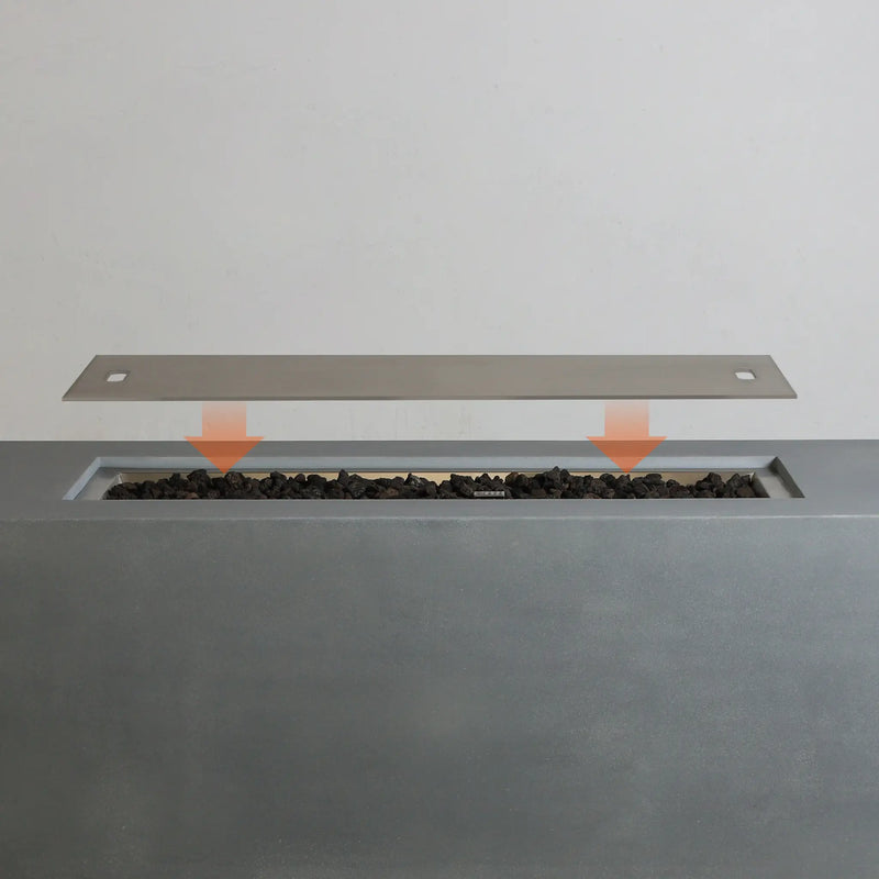 Beton Linear Stainless Steel Burner Cover