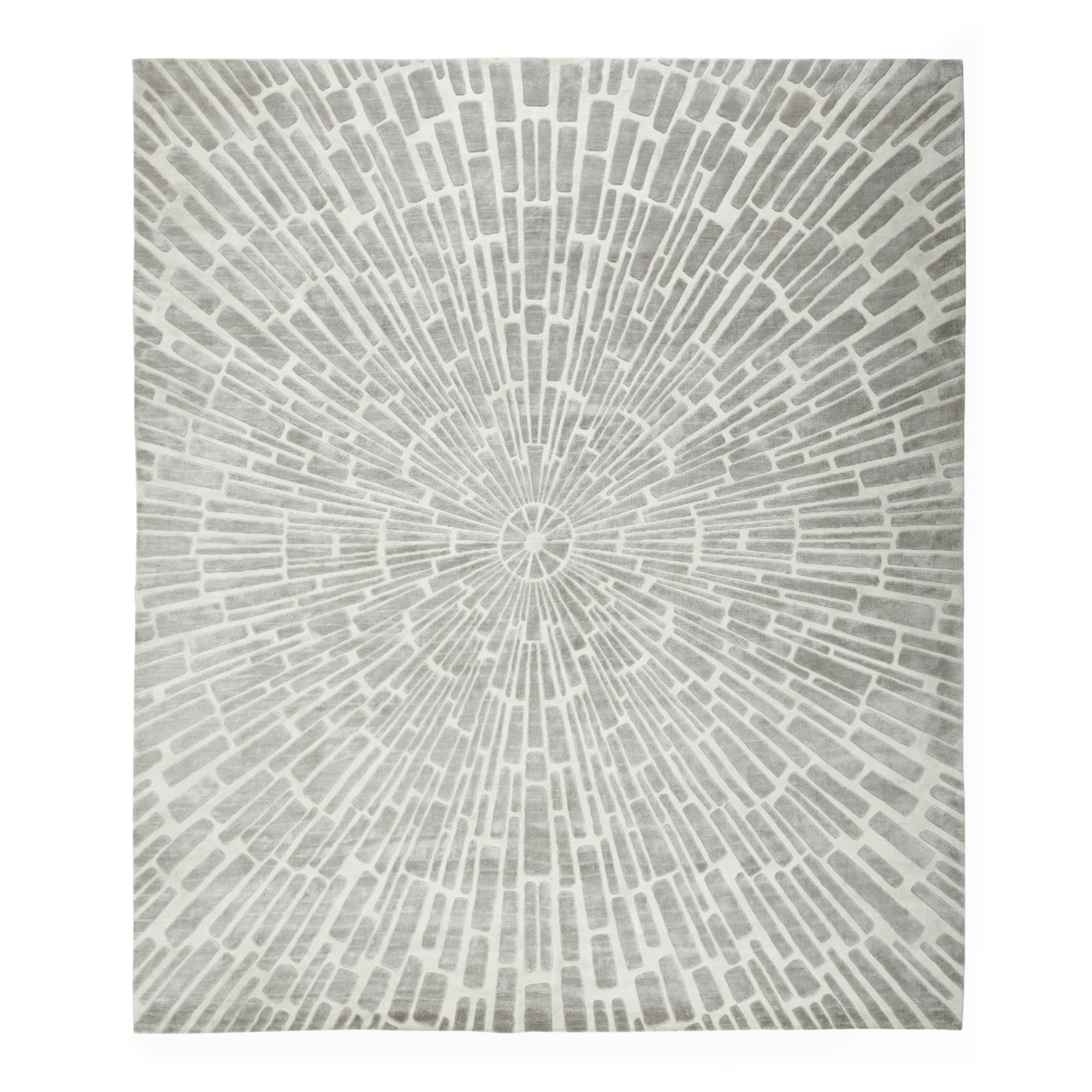 Sunburst Hand Tufted Rug - Grey/Ivory
