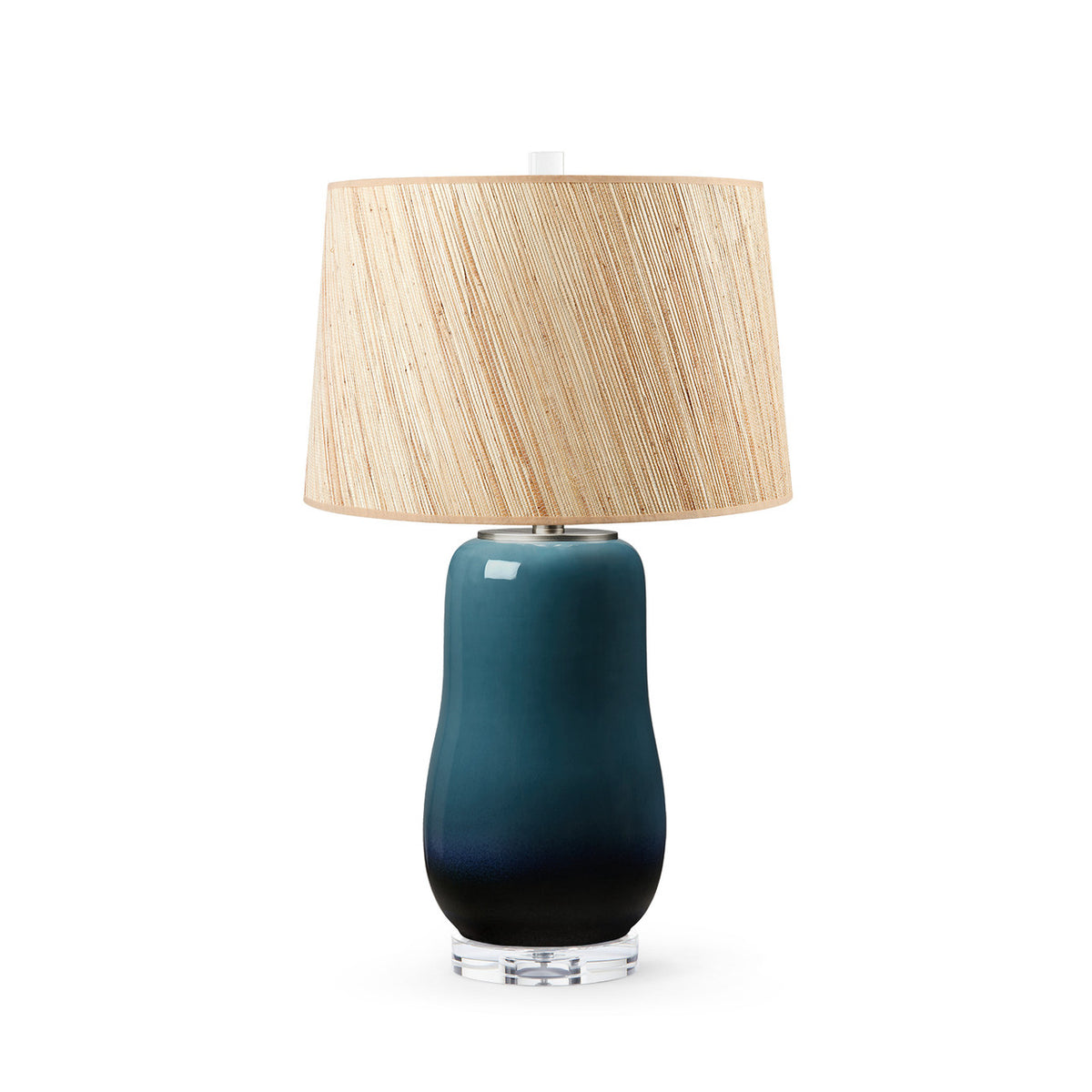 Savannah Lamp with Shade 17-inch Papyrus with Nickel