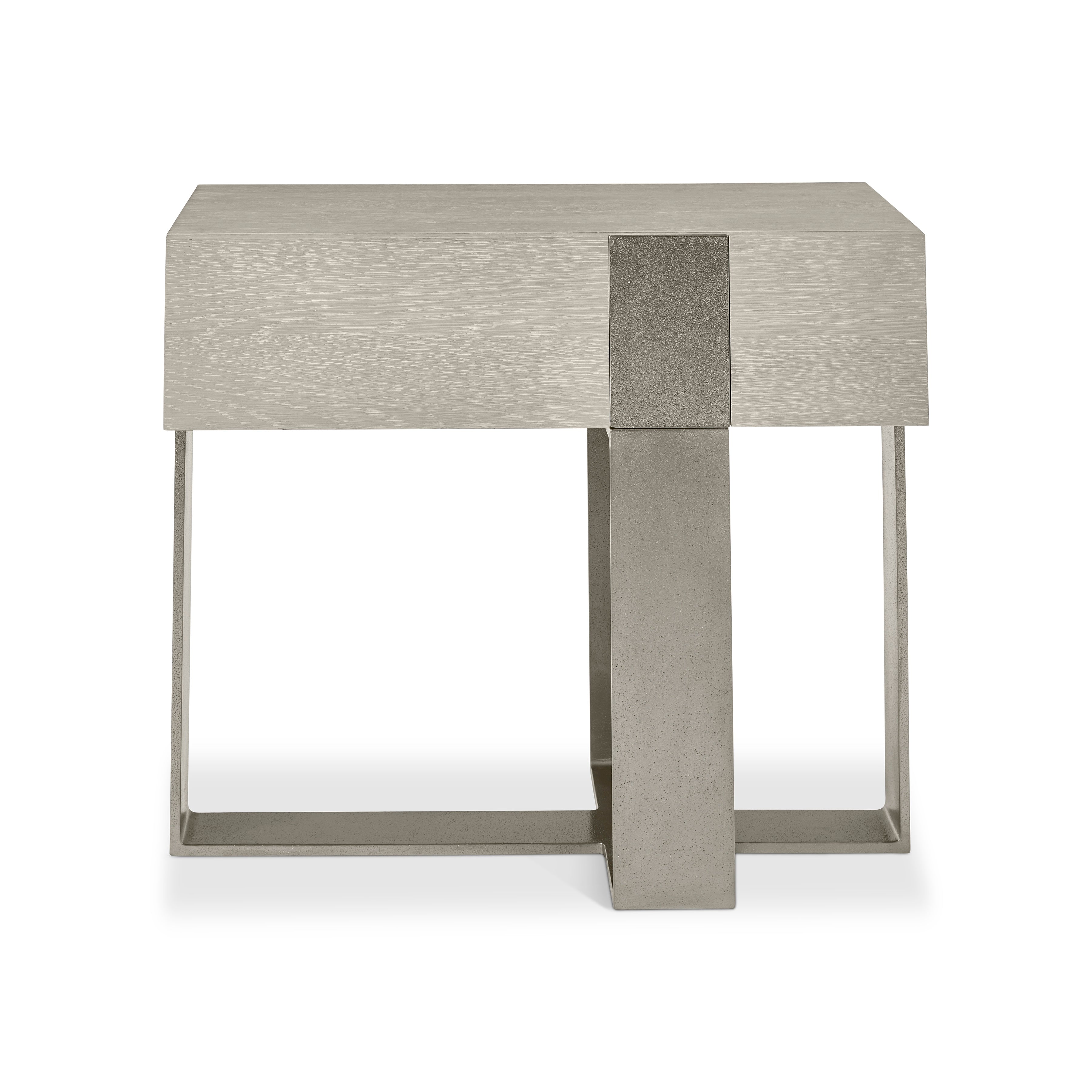 Tempo Metal Base Nightstand by Bernhardt
