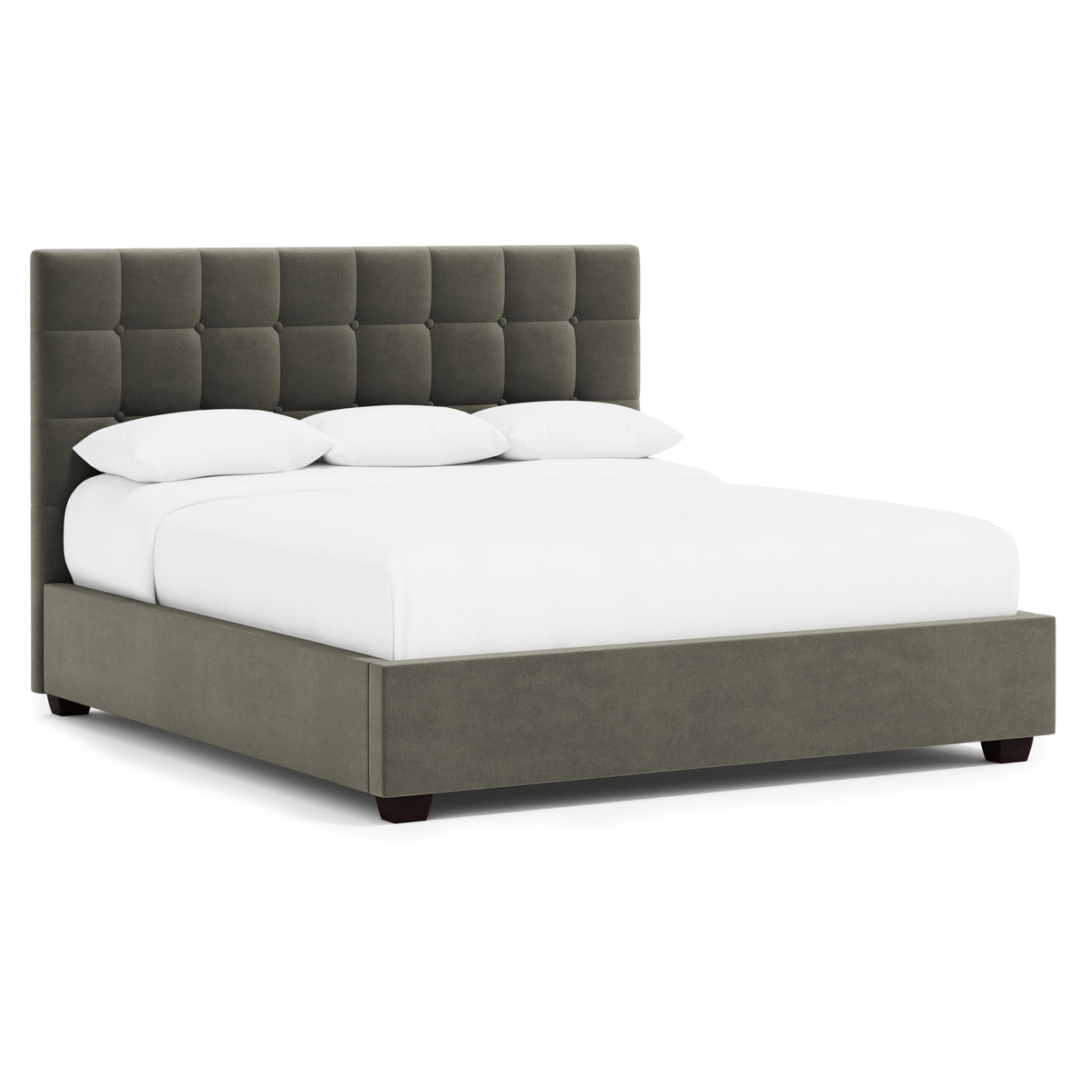 Avery Fabric Panel Bed in Dark Grey by Bernhardt