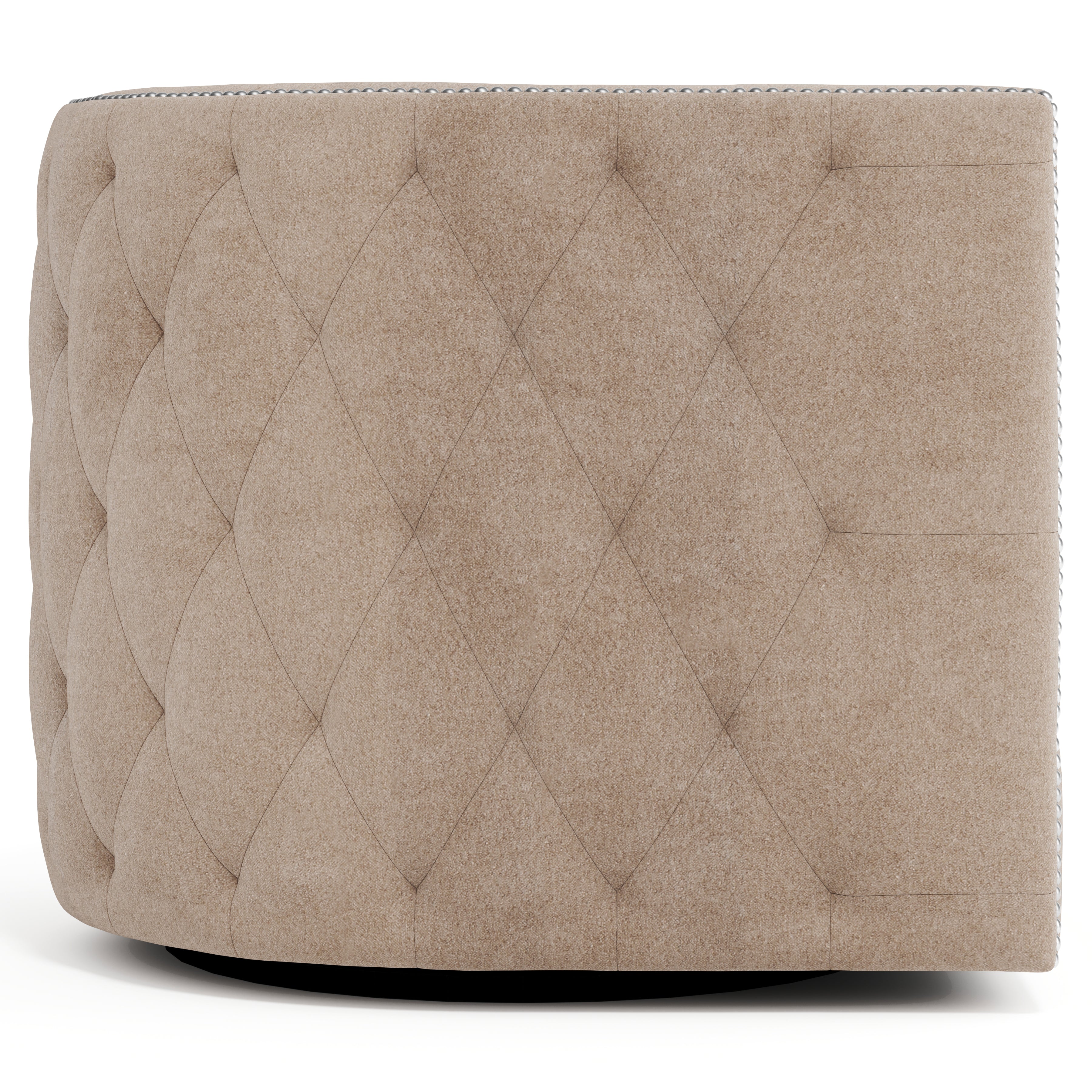 Palazzo Beige Fabric Swivel Chair by Bernhardt