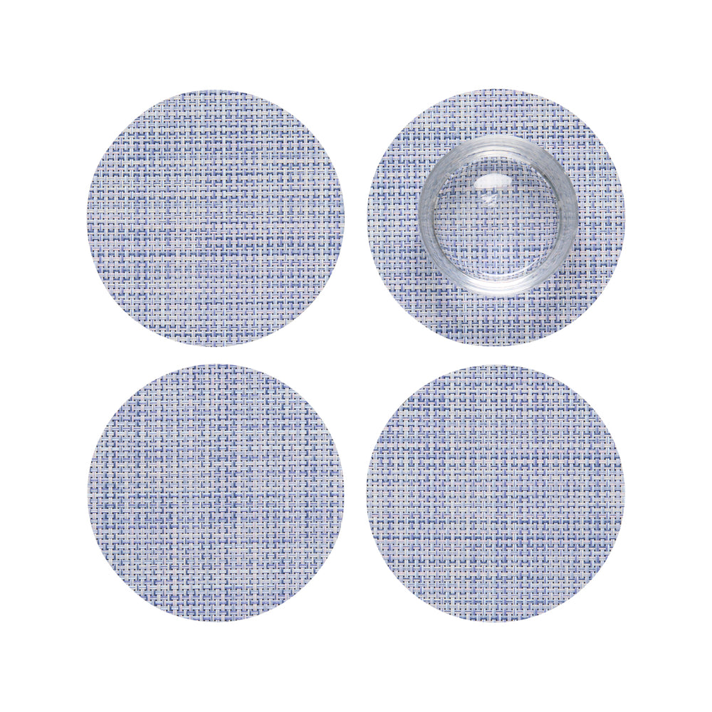 Mini Basketweave Round Coasters - Set of 4